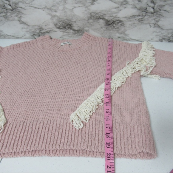 Madewell Montford Fringe Knit Sweater Size Medium - Picture 11 of 12